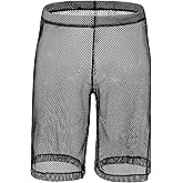 Evankin Men's See Through Shorts Mesh Loose Shorts Lounge Underwear Cover up Boxer Trunks
