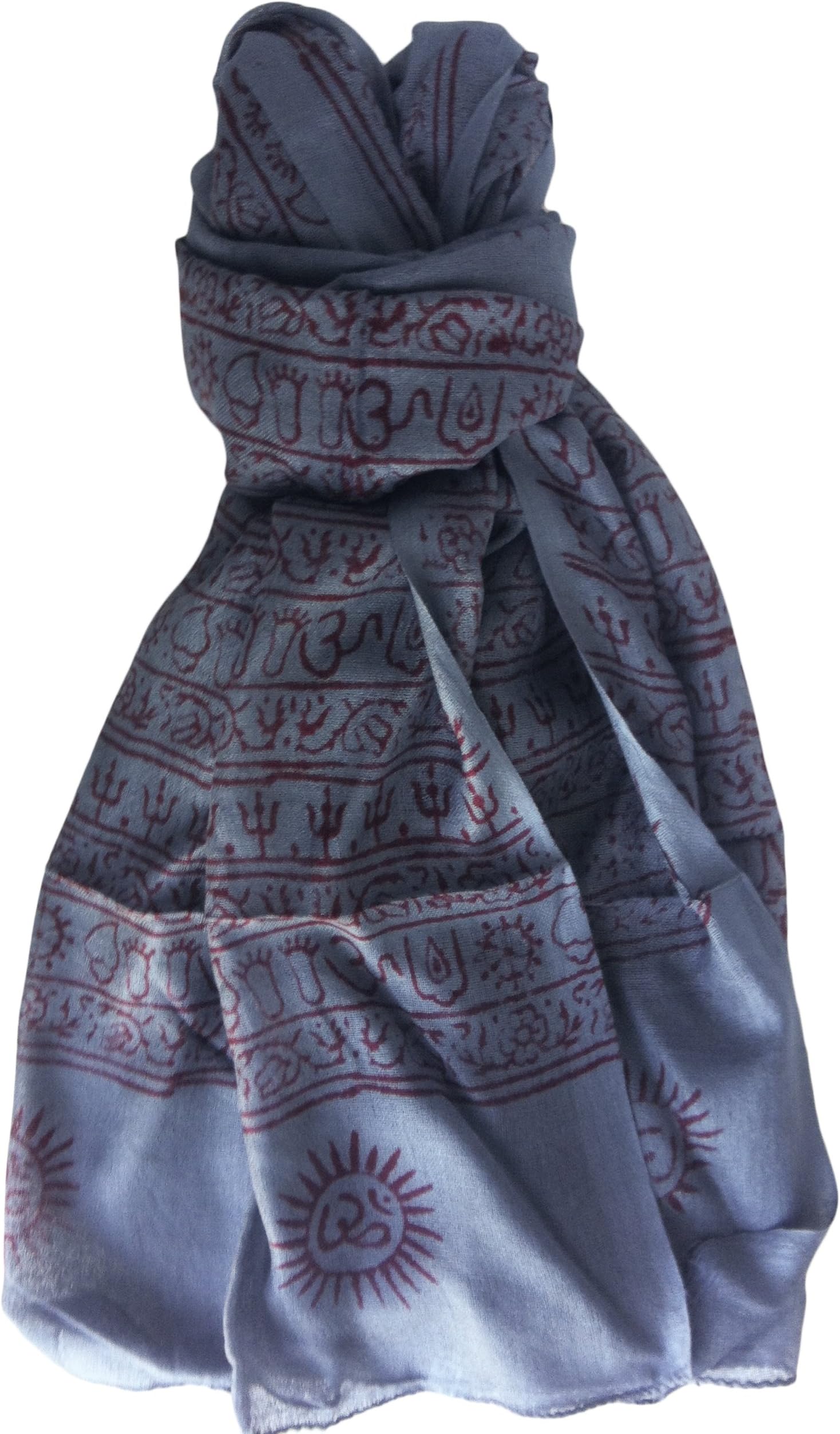 Indian Om Mantra Hand Block Printed Scarf Prayer Shawl