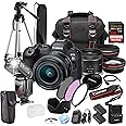 Canon EOS R6 Mark II with 24-50mm + 128GB Extreme Speed Card, Camera Case, Tripod,TTL Speedlite, Spare Battery, Filter Kit, and More (Extreme Pro-Bundle) (Renewed)
