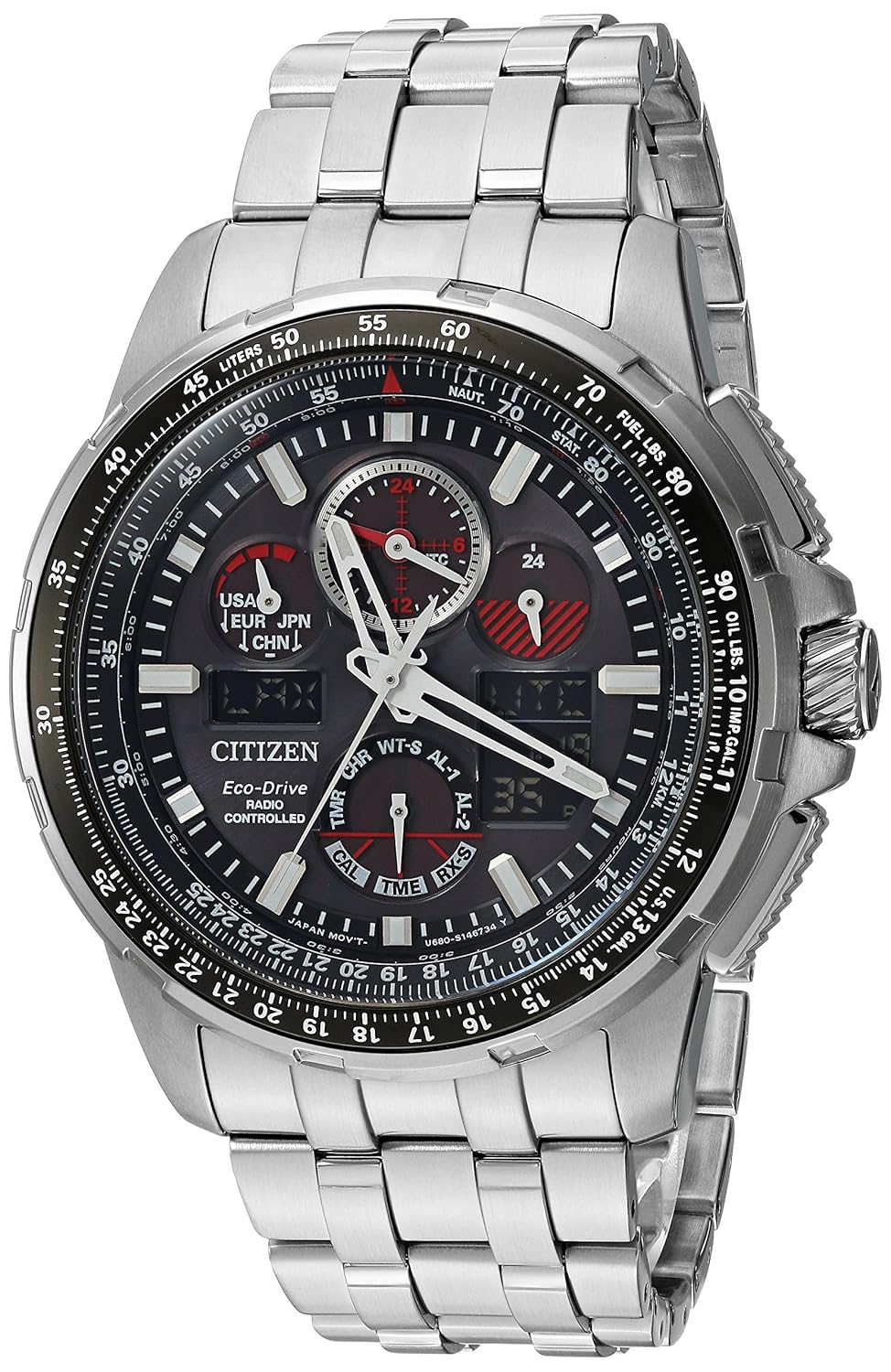 Citizen Eco-Drive JY8050-51E MenÕs SKYHAWK A-T World Time Analog/Digital  Watch