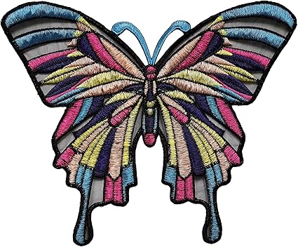 Grand Ecusson Papillon Multicolore Patch A Coudre 18 5x22cm Cameleon Shop Amazon Fr Cuisine Maison