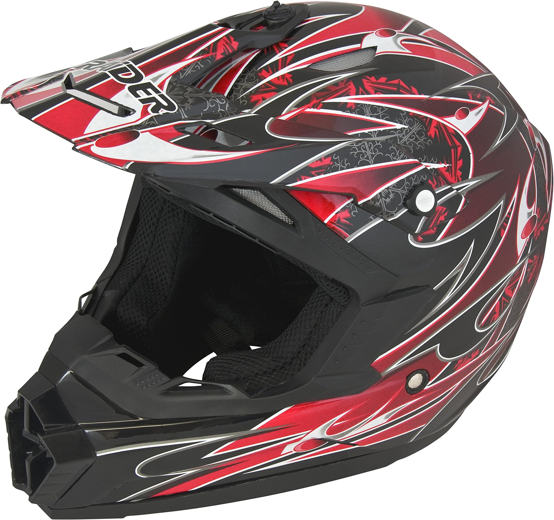 Raider Wildfire MX Helmet (Red, Medium)
