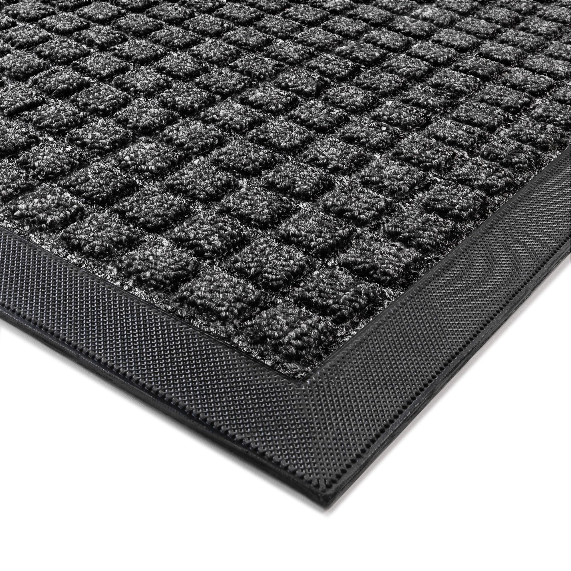 Photo 1 of 100pointONE Front Door Mat Outside Entrance, 4' x 2' Heavy Duty Indoor Outdoor Door Mats for Entryway, All Season Weather Outdoor Doormat, Natural Rubber Non Slip Welcome Mats for Front Door