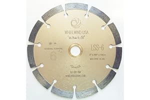 Whirlwind USA LSS 6 Inch Dry or Wet Cutting General Purpose Power Saw Segmented Diamond Blades for Concrete Stone Brick Masonry (Factory Direct Sale) (6")