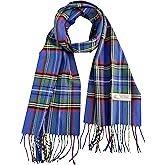 NY GOLDEN FASHION Unisex Cashmere-Feel Scarf, Tartan Plaid Pattern, 72 x 12 Inches, Winter Collection