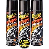 Meguiar's Hot Shine High Gloss Tire Coating - Get Long-Lasting Tire Protection and Glossy Tires with a Wet Look Shine, 3 Pack of 15 Oz Aerosol Cans