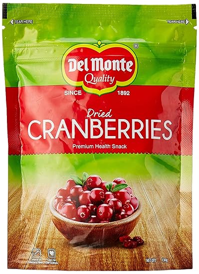 Del Monte Dried Cranberries, 130g