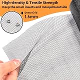 BRO Fly Mosquito Net 120x250cm High-Density DIY Mesh Screen Grey view 4