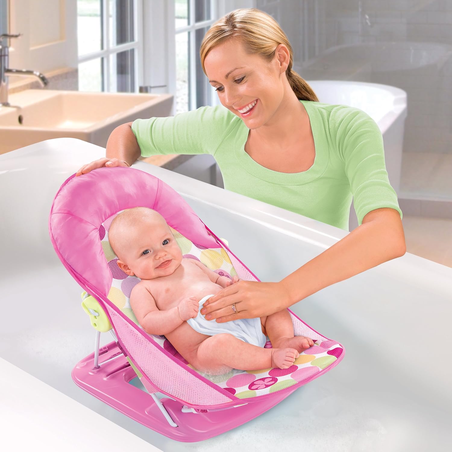 summer bath seat pink