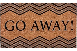 Printed Door Mat, Go Away - Durable, Easy to Clean, & Decorative Outdoor Welcome Mats - Heavy-Duty for All Weather - Doormat 