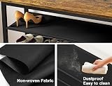 SIMPDIY 3 Tier Shoe Rack Bench Rustic Brown Steel Wood 150kg Load view 7