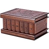 allboxesinoneplace Puzzle Box with Hidden Compartments, Secret Lock and Key | Maple Wooden Puzzle Box in 5 Steps, Hand-Carved with Transylvanian Motifs for Adults and Kids. Ideal for Money and Gift Card