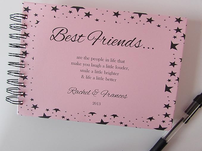 Personalised Best Friends/Friendship Photo Album/Scrapbook/Guest Book