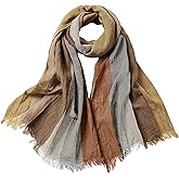 Jeelow Lightweight Summer Scarf Light Shawl Wrap Linen Feel Scarves For Men And Women
