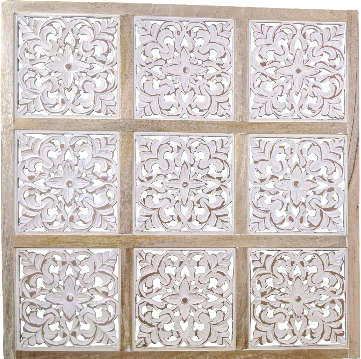 Mandala Wall Art HandCarved Wall Decor Plaques Wood