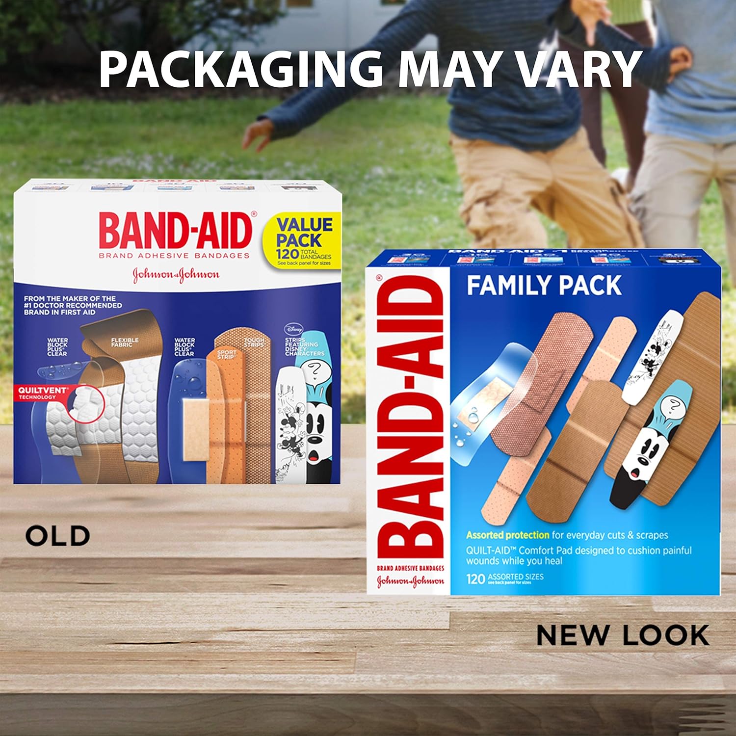Band-Aid Brand Adhesive Bandage Family Variety Pack in Assorted Sizes including Water Block, Sport Strip, Tough Strips, Flexible Fabric and Disney Bandages for First Aid and Wound Care, 120 ct: Health & Personal Care