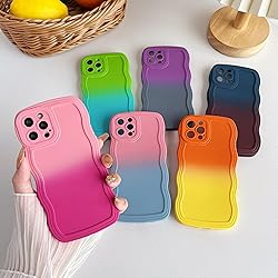 Caseative for iPhone 12 Pro Case,Solid Color Curly