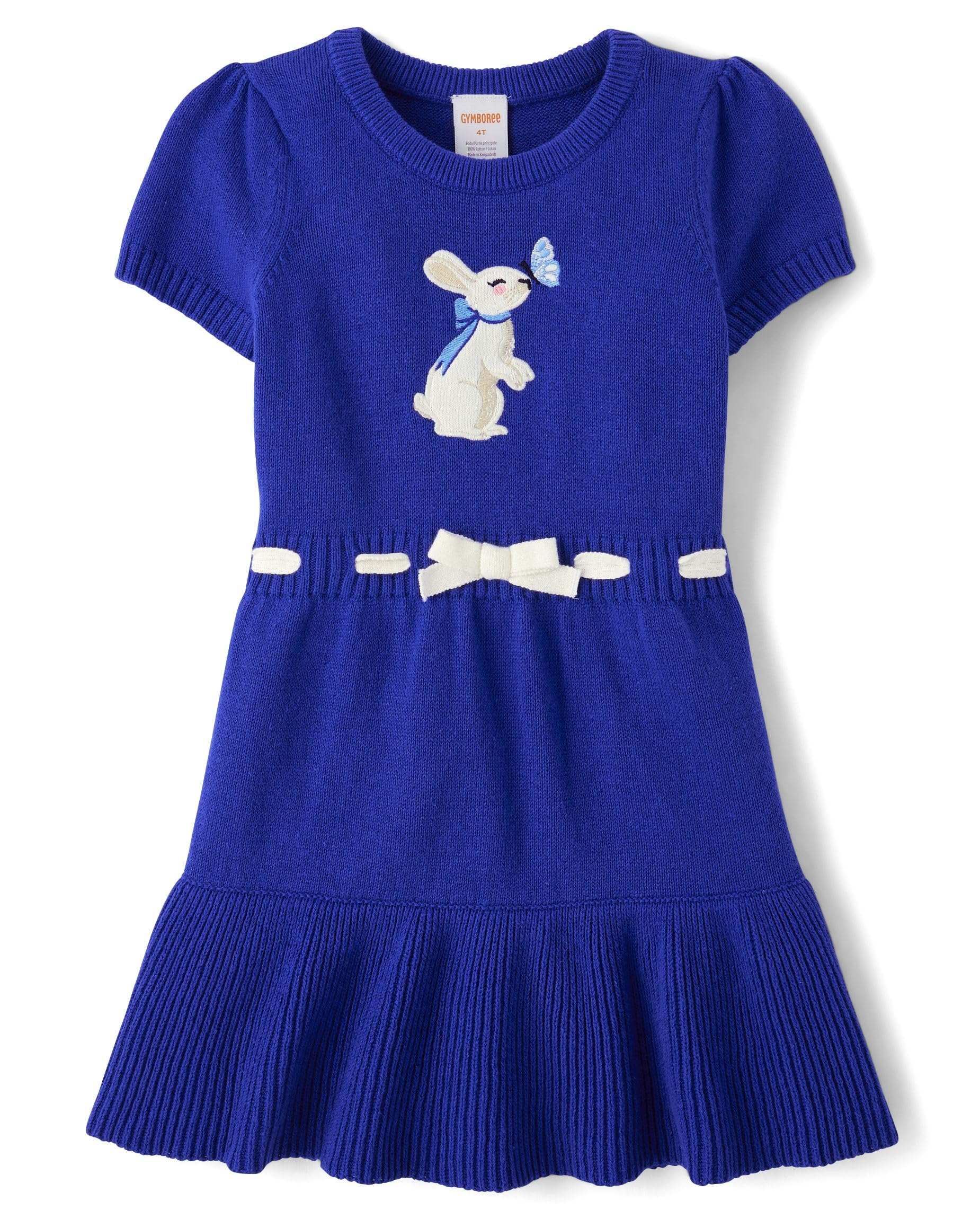 Gymboree,Girls,and Toddler Sweater Dress,Blue Belle Bunny,10