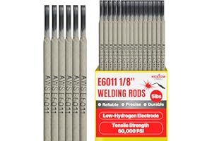 NEXIUM TOOLS NexiumTools 6011 Welding Rods - Deep Penetration Welding Sticks Electrodes for All-Position Welding - Works on Rust, Paint & Dirty Surfaces - AC/DC+ Compatible - Low Spatter, Smooth Arc Start (1/8)