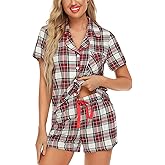 Leikar Womens Button Down Pajama Sets Bride Pajamas Sets Sleepwear Shorts Lounge Set