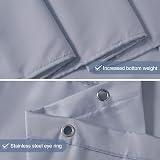 Furlinic Blue Grey Shower Curtain 120x200cm Waterproof Washable Polyester 8 view 4
