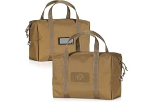 Savior Equipment Mini Hauler Tactical Ammo Duffle Bag Firearm Ammunition Loose Sac Carrier EDC Pouch, ID Patches Included, Rifle Carbine Pistol Revolver Ammos Soft Case Hunting Shooting Range Gear