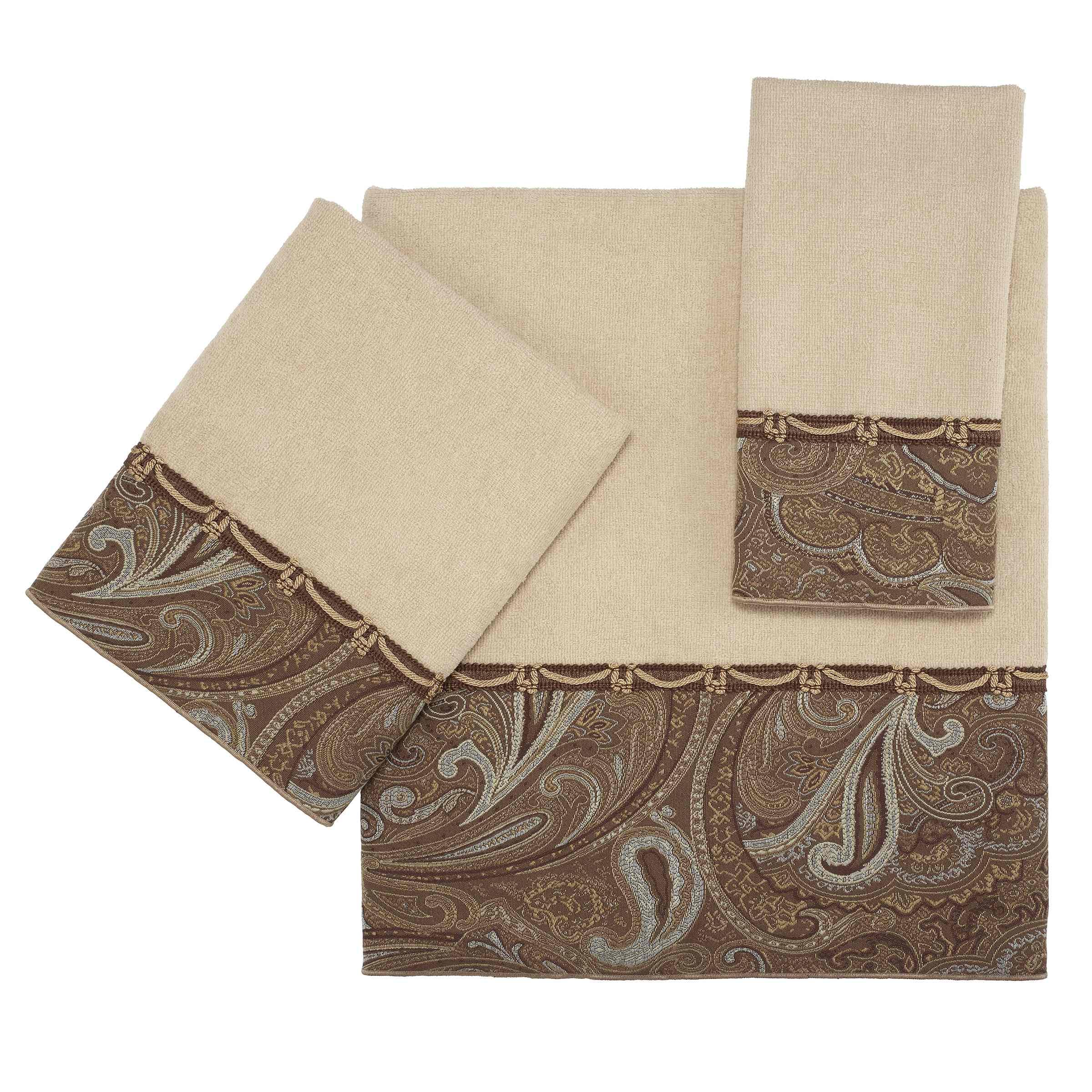 Photo 1 of Avanti Linens - 3pc Towel Set, Soft & Absorbent Cotton Towels (Bradford Collection, Linen)