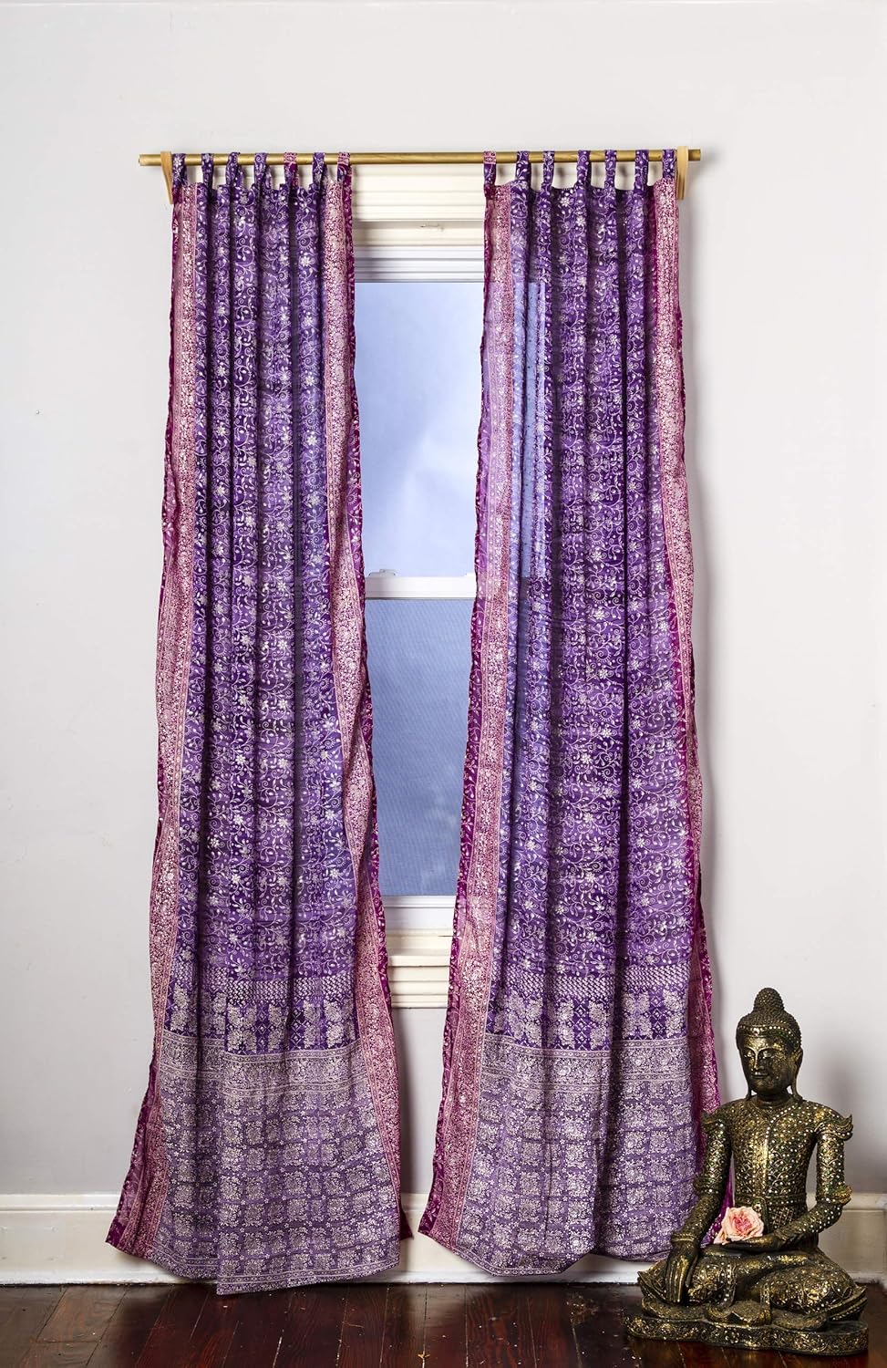 Amazon Com Purple Magenta Curtain Boho Window Treatment Light