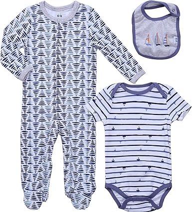 newborn boy footed pajamas