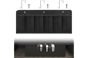 RVZONE RV Shoe Pockets 6 Large Pockets Heavy Duty Bedside Storage Organizer with Sturdy Hooks for Shoes Toys and Tool Accesso