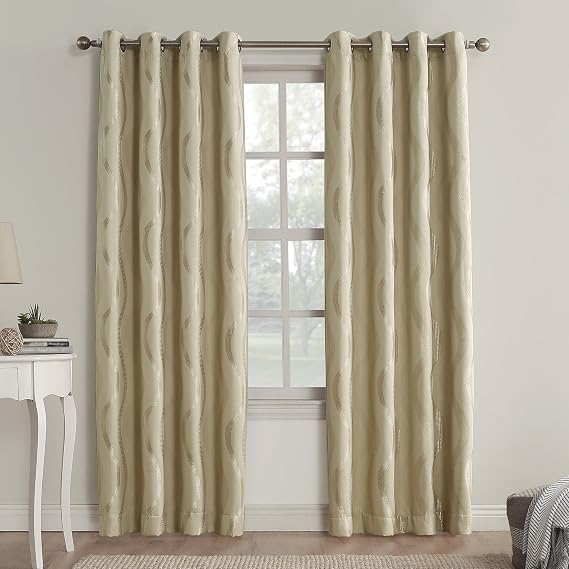 Sun Zero Travis Blackout Curtain Panel, 52 by 63-Inch, Ecru: Amazon.ca