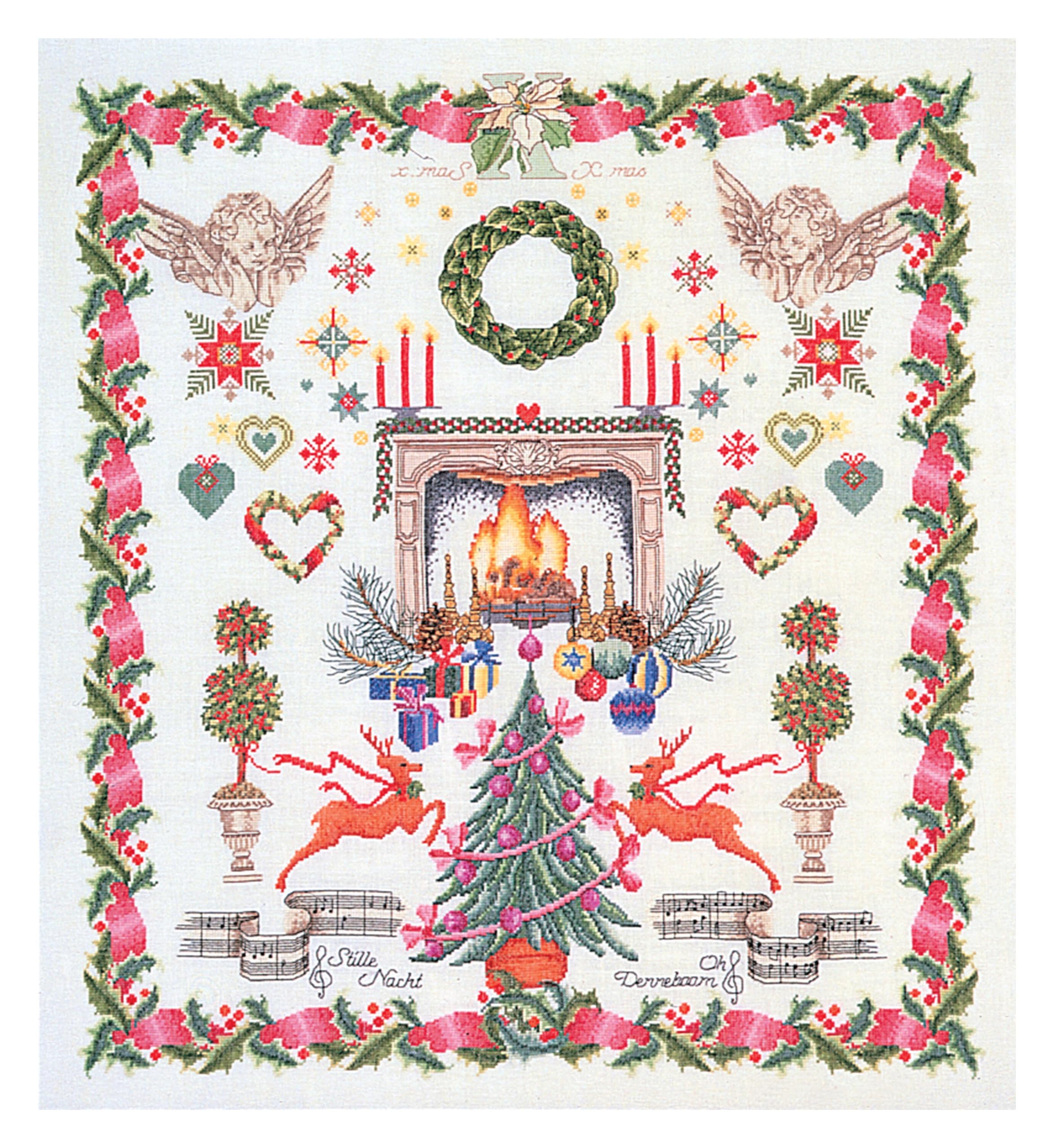 Thea Gouverneur Cross Stitch Kit 23.5"X25.75"-Christmas Design On Aida (16 Count)