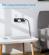 PIBEEX 3 Way Extension Lead with Individual Switches 3M UK Plug 13A 3250W view 6