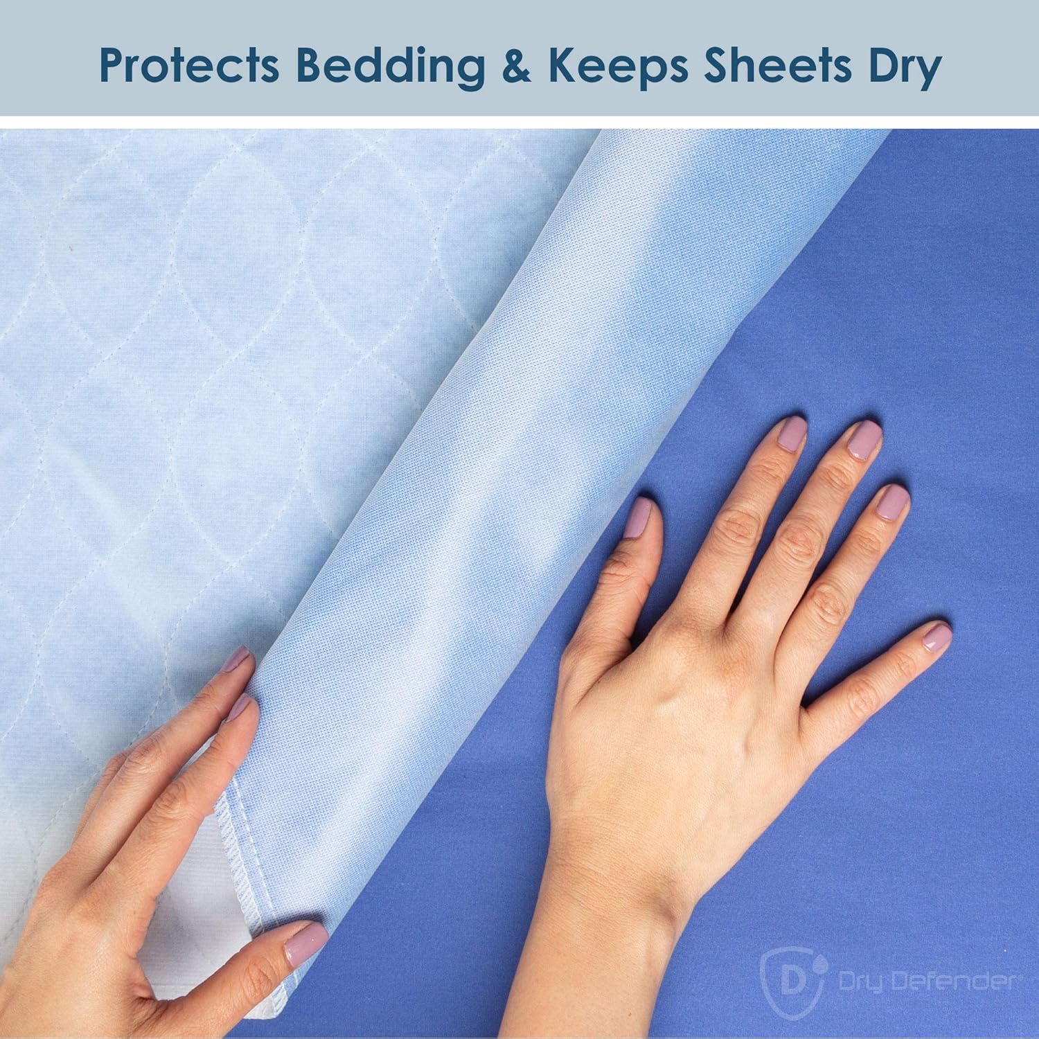 Dry Defender Waterproof Bed Pads for Incontinence - Absorbent Washable Underpad - Mattress Pads for Kids or Adults - Flat, 36x70 Inch (Pack of 2): Health & Personal Care
