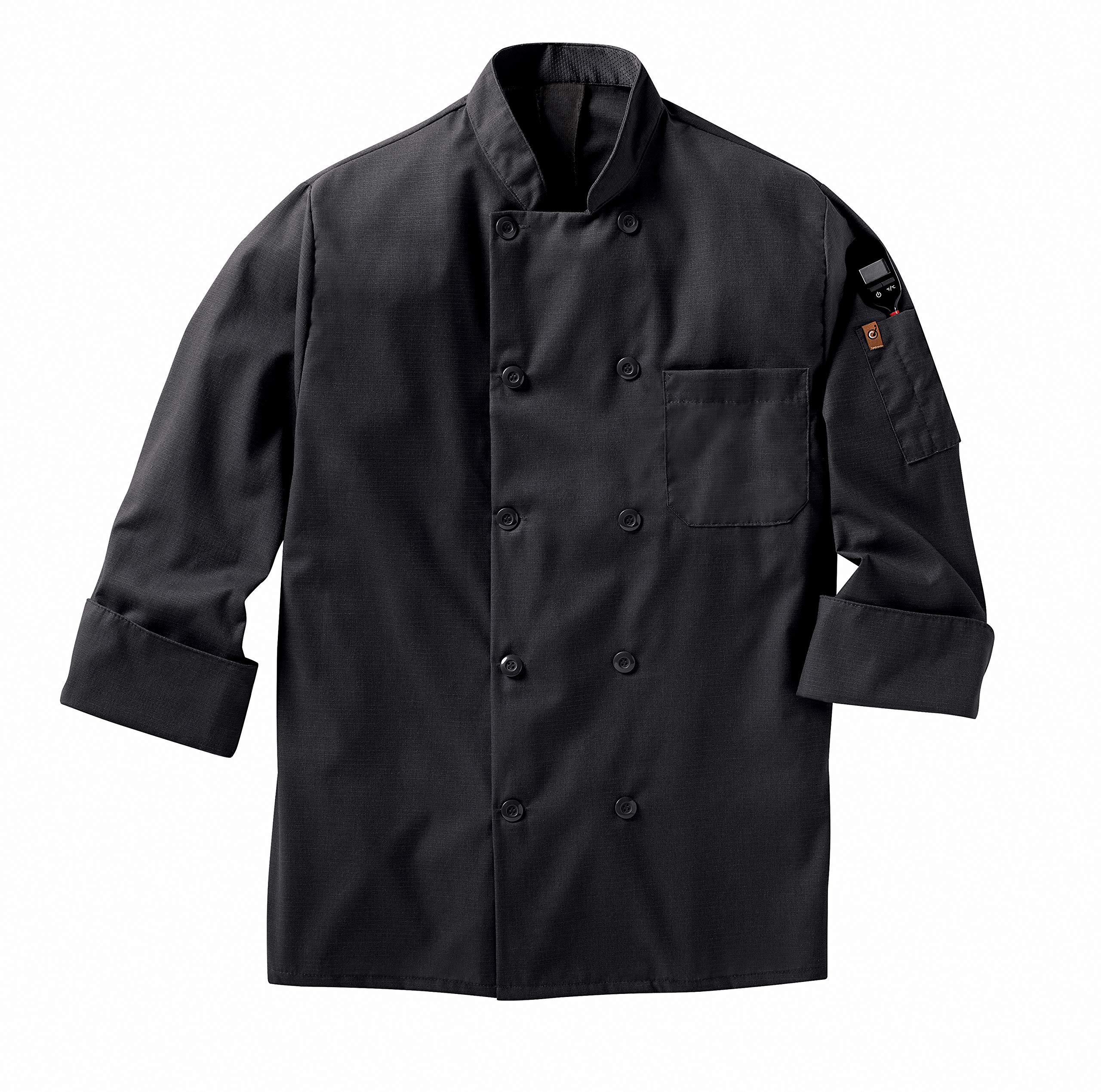 Red Kap Men's Long Sleeve Ten Button Chef Coat with Mimix and Oilblok