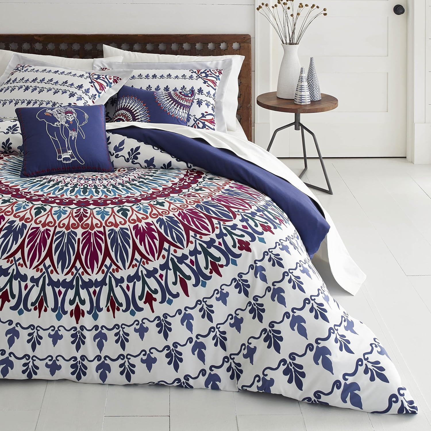 Azalea Skye Hanna Medallion Comforter Set, King, Blue