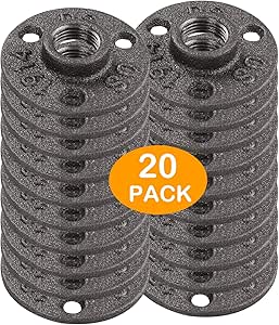 20 unidades de bridas de hierro fundido de 1/2 pulgada, accesorios de