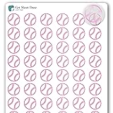 Baseball Planner Sticker / 54 Gold Foil Transparent