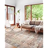 Loloi II Loren Collection LQ-14 Brick / Multi, Traditional 7'-6" x 9'-6" Area Rug