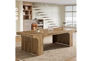 Tribesigns 70.9-Inch Executive Desk, Large Wooden Computer Office Desk, Modern Writing Table Business Workspace Home Office F