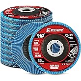 EZARC Flap Discs 40 Grit, 4 1/2 x 7/8-Inch Flap Sanding Disc, Type 29 Zirconia Grinding Wheel for Stainless Steel, Sheet Metal (10 Pack)