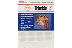 Colonial Needle Colorbok Thimble-It Finger Pads, 64 Per Package