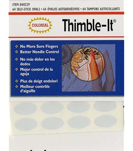 Colonial Needle Co Leather Thimble Pad 1 Sheet Of 12 Pads - View #3