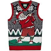 The Ugly Sweater Co. Christmas Sweater Vest - Tacky Holiday Designs to Stand Out - Snug Fit, Breathable Ugly Unisex Vest