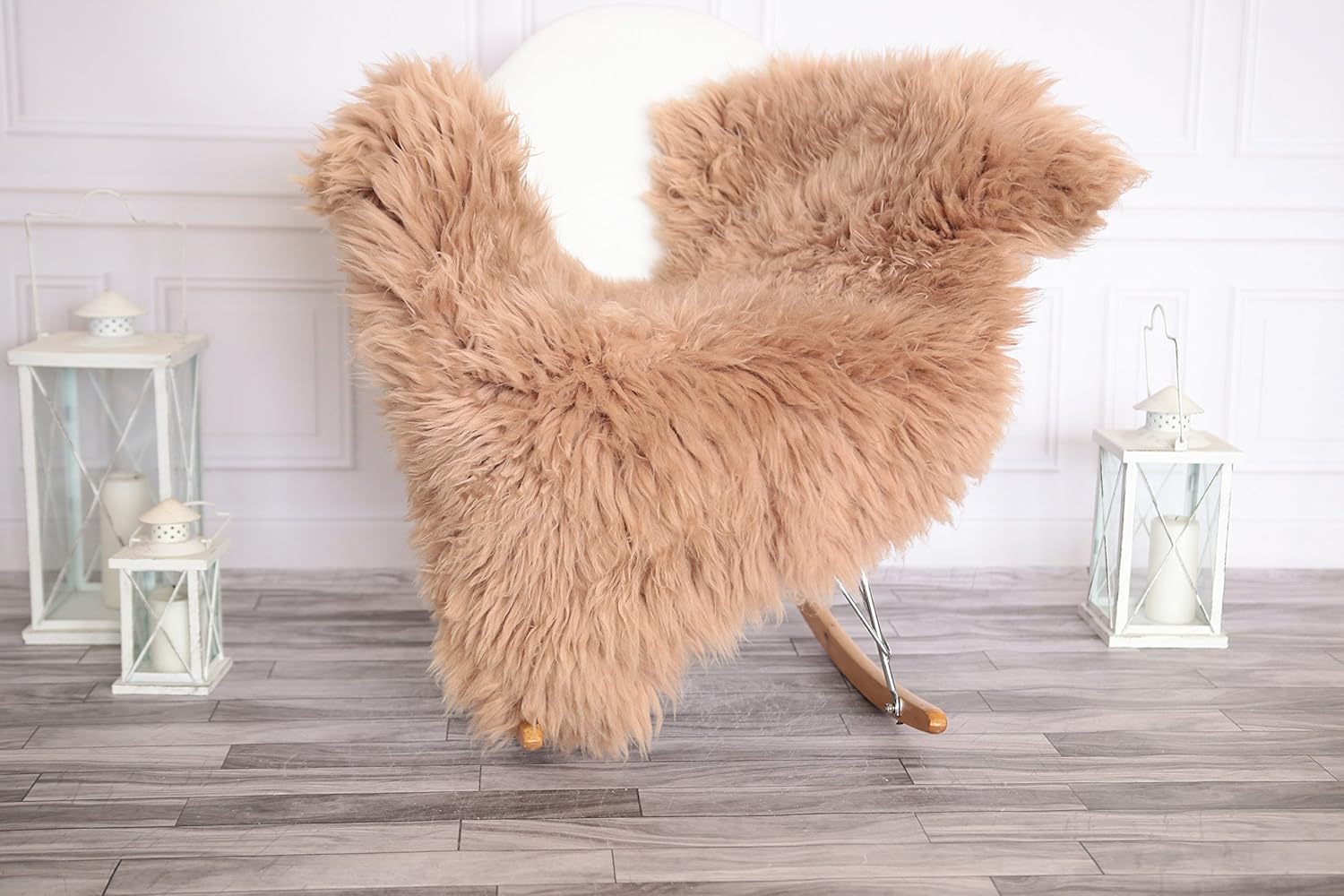 sheepskin rug nursery