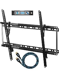 Cheetah APTMM2B TV Wall Mount for 20-80" TVs up to VESA 600 and 165lbs, and fits 16&rdquo; And 24&rdquo; Wall Studs, and includes a Tilt TV Bracket, a 10' Twisted Veins HDMI Cable and a 6" 3-Axis Magnetic Bubble Level