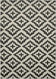 Teal and tan area rug