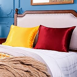 NTBAY 2 Pack Satin Standard Pillowcases for Hair