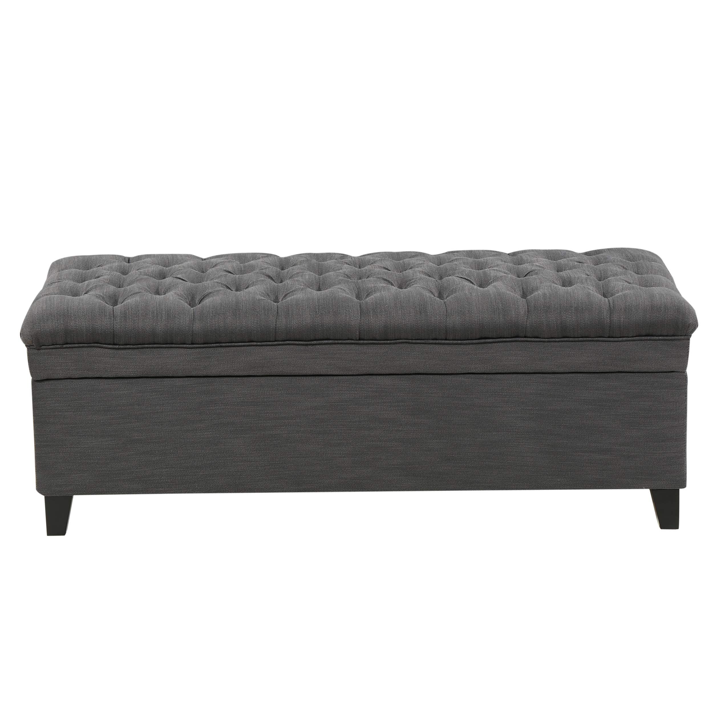 Photo 1 of Christopher Knight Home Juliana Fabric Storage Ottoman, Gray