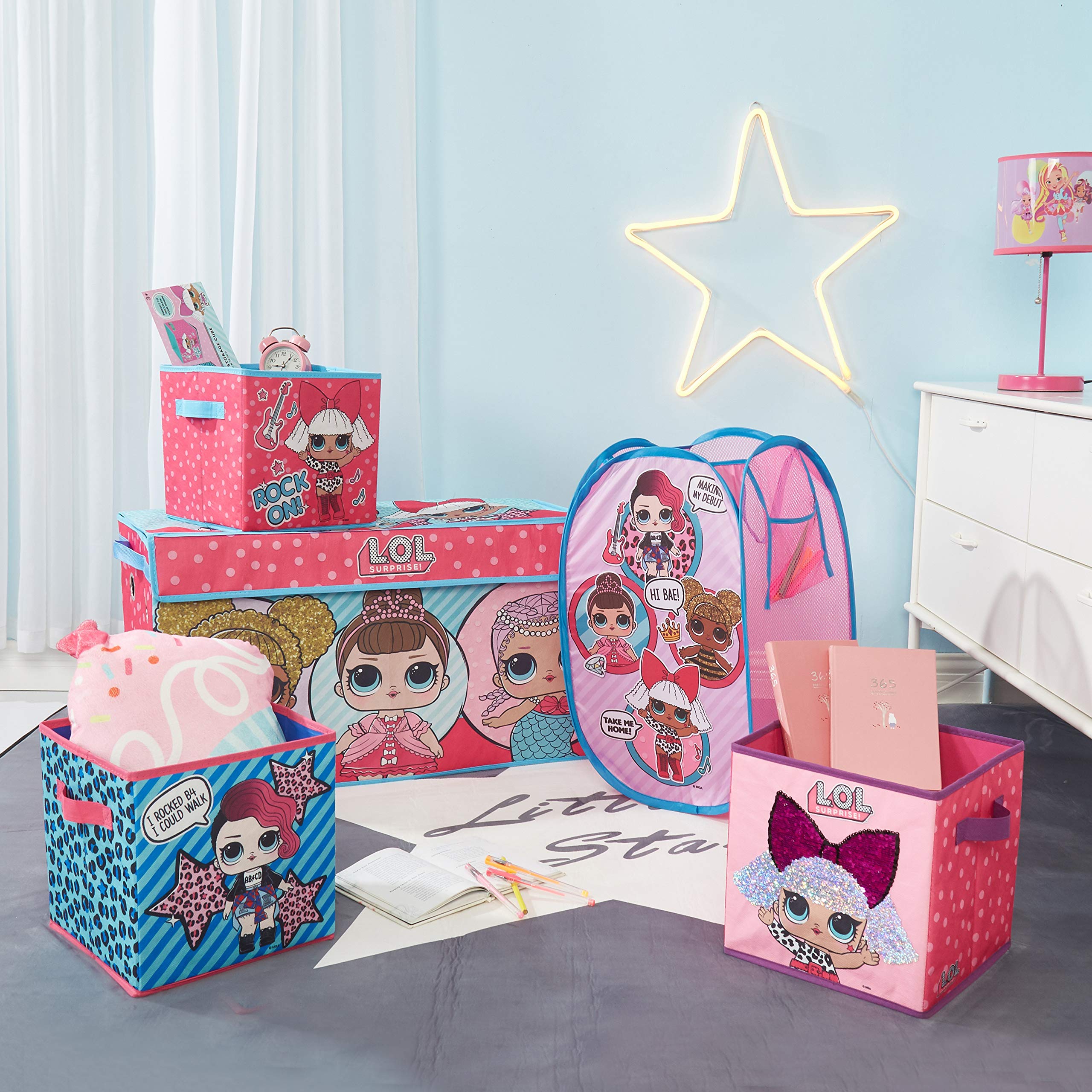 LOL Surprise 5 Piece Storage Setz, Fabric,Pink Image